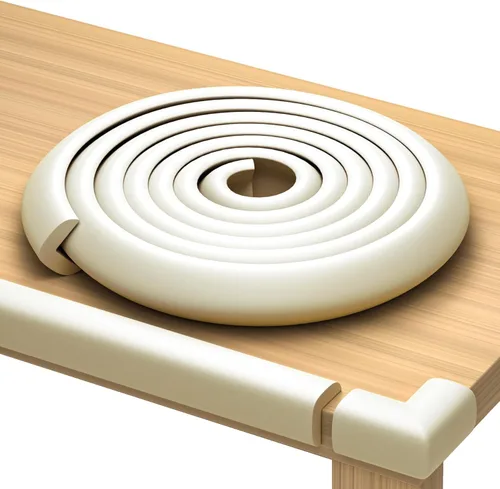 Vista 11 de Esquinas a prueba de bebés y bordes de 15 pies con parachoques de seguridad para esquinas y bordes de muebles, parachoques absorbente de impactos