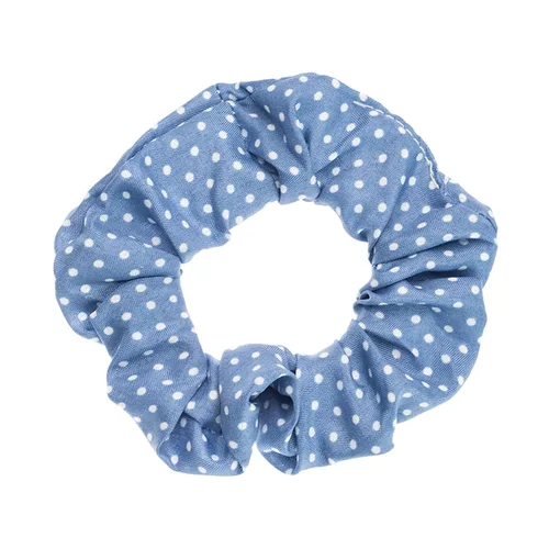Vista 5 de Juego de bandas elásticas a cuadros azules - 5 bandas para el cabello tipo bandana para mujer