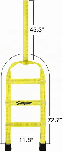 Vista 3 de Correas de cesta de remolque con gancho plano para neumáticos de coche de 14 pulgadas, 15 pulgadas, 16 pulgadas