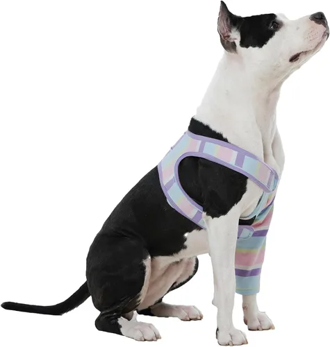 Vista 15 de ROZKITCH Manga de Cirugía para Pata de Perro Pata Delantera Derecha Izquierda, Protector de Codo y Rodilla para Mascotas que Previene Lamer Heridas