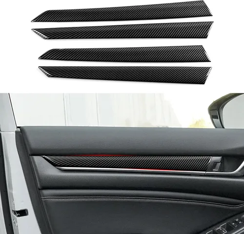 Vista 30 de Calcomanías de ventilación de salida de CA para Honda Accord 2018-2022, accesorios de 10ª generación, calcomanías de fibra de carbono ABS