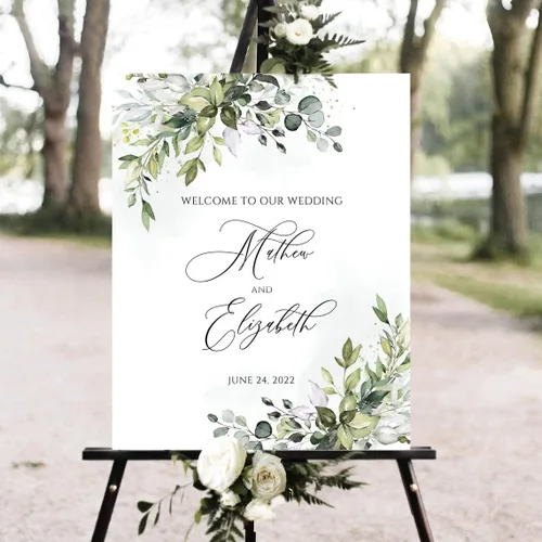 Vista 15 de Generic Letrero de boda, 12 x 18 pulgadas, rectangular, de plástico, personalizado, para celebración, boda, resistente a la intemperie y a la Boda