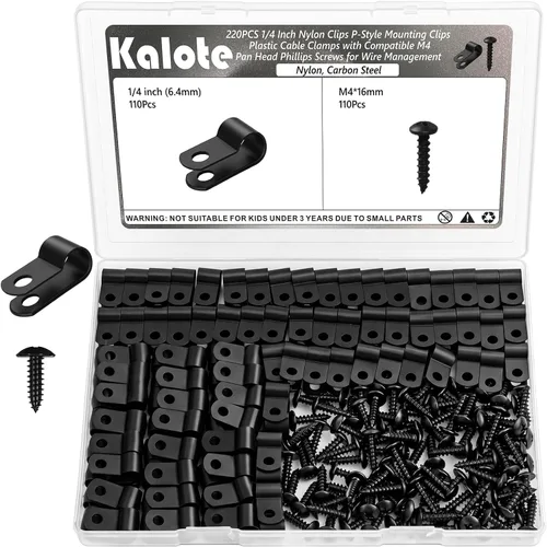 Vista 11 de 130PCS 1/2" Negro Nylon Cable Abrazaderas Set con Tornillos para Gestión de 130 unidades de 1/2 pulgada Blak
