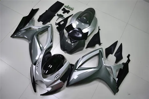 Vista 2 de Carenado Gris Negro Ajuste para Suzuki 2006 2007 GSXR 600/750 Inyección ABS Carrocería Nuevo Aftermarket Kit Plástico 06 07 GSX-R 600 750 Y42