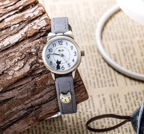 Vista 5 de DREAMING Q&P Correa de cuero suave para niña, relojes de pulsera de cuarzo para mujer, lindo Bowknot