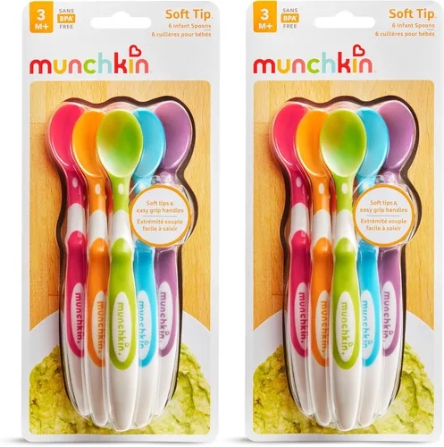 Vista 5 de Cucharas de bebé de punta blanda Munchkin®, sin BPA, paquete de 12