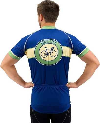 Vista 2 de PEAK 1 SPORTS Bike Life - Camiseta de ciclismo para hombre, manga corta y sin mangas, para ciclismo de carretera y equitación