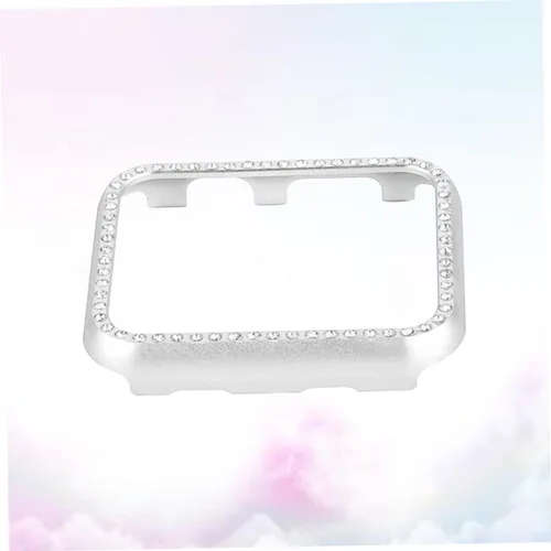 Vista 5 de Aleación de aluminio brillante Rhinestone Smartwatch Funda protectora parachoques para serie Sport Edition Plata