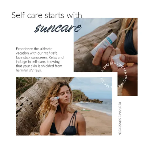 Vista 7 de Protector solar seguro para arrecifes SPF 50 en barra para rostro - Biodegradable, aprobado en Hawái y México, con zinc, vitamina E, libre