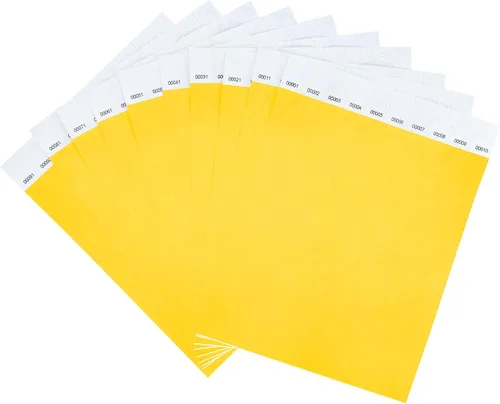 Vista 11 de DGBDPACK 100 pulseras de 1 a 100 números consecutivos, impermeables, a prueba de desgarros, pulseras de admisión, entradas (azul)