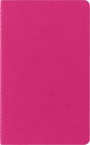 Vista 2 de Moleskine Cahier - Cuaderno de tapa suave, tamaño L (5 x 8.25 pulgadas), hojas en blanco, tapa color rosado cinético, 80 páginas (juego de 3)