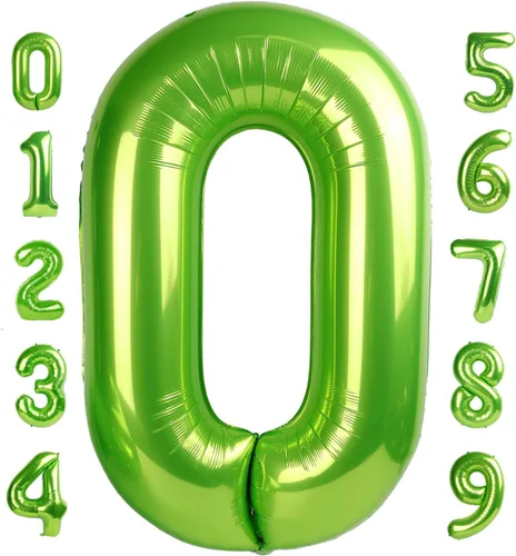 Vista 135 de Globos con números de 40 pulgadas, color negro, para decoraciones