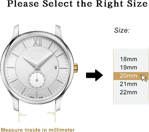 Vista 6 de Genuine Leather Watch Band,Italian Pueblo Cowhide,Quick Release,Silver Buckle,8 Colors,18mm 19mm 20mm 21mm 22mm