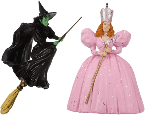 Vista 7 de Hallmark Mini El mago de Oz Glinda La bruja buena y la bruja malvada del oeste, juego de 2 películas y TV
