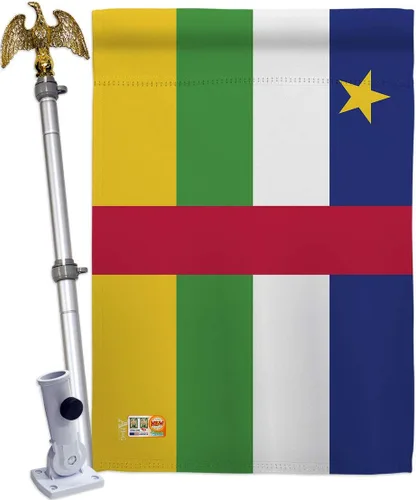 Vista 12 de Americana Home & Garden HG140049 Banderas de África Central de la Nacionalidad Mundial Impresiones Decorativas Casa Vertical 28" X 40" 13" 18.5