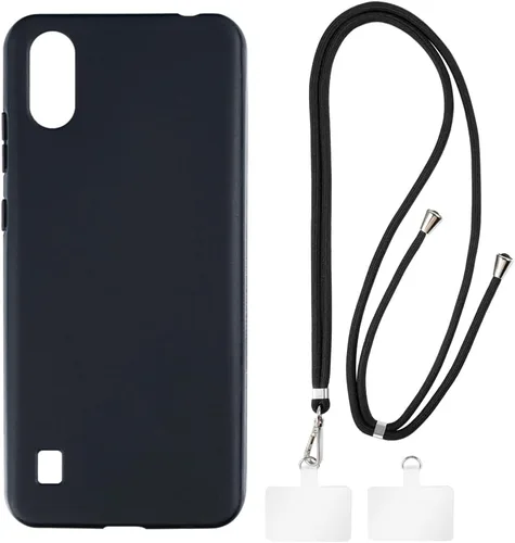 Vista 10 de Estuche y cordón para ZTE Blade A5 2020 - transparente+negro Funda transparente + cordón negro