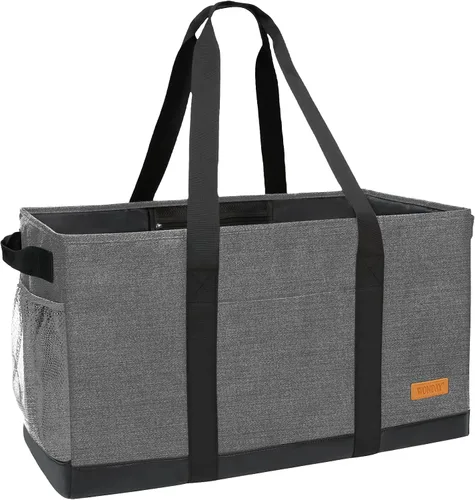 Vista 10 de WONDAY Portador de Bolsa de Compras Reutilizable Extra Grande de Pie con Asa, Treinta y Una Bolsa Utilitaria Plegable para Compras y Playa Verde