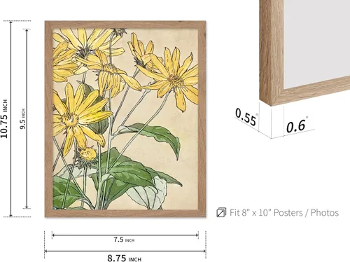 Vista 3 de Poster Master Póster vintage Overbeck – Impresión de acuarela retro – Regalo para artistas, amigos, girasoles, hermoso, botánico, planta