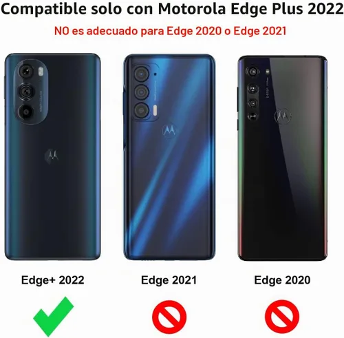 Vista 2 de Cresee Funda para Motorola Edge Plus 2022/Edge Plus 5G UW 2022, funda transparente con parachoques de esquina reforzado, ajuste delgado, funda