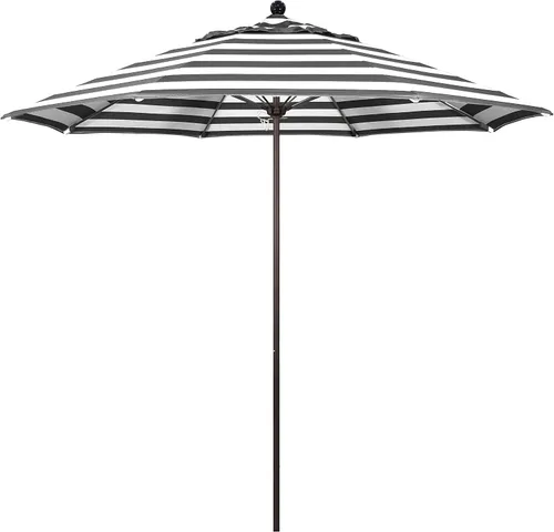 Vista 18 de California Umbrella ALTO908117-5410 Venture Series - Sombrilla comercial para patio, 9 pies redonda, color azul aire Sunbrella