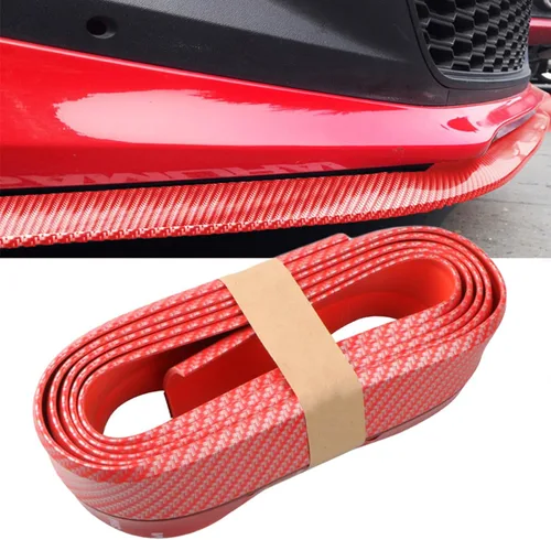 Vista 13 de Protector de Parachoques Delantero de Coche Autoadhesivo Divisor Automático Alerón de Falda de Carrocería Borde de Parachoques de Goma Moldura