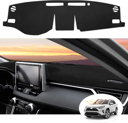 Vista 22 de SPEEDWOW Cubierta Alfombrilla para Tablero de Instrumentos Tapete Alfombra Compatible para Toyota Camry 2002-2006 Alfombrilla para Tablero Cubiertas
