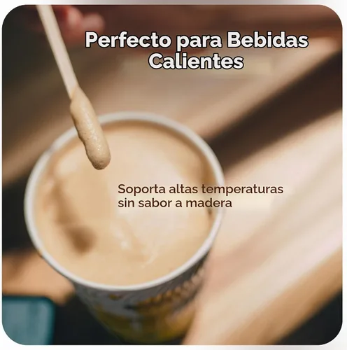 Vista 5 de Makerstep Agitadores de café de madera de abedul, palitos de café de 7 pulgadas (paquete de 1000) respetuosos con el medio ambiente, palos de madera