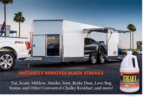 Vista 3 de RVTECH Streak-X Cargo + Remolques cerrados Instant RV Black Streak Remover - Race Hauler - Race Hauler - Lavado limpiador de manchas de humo, hollín