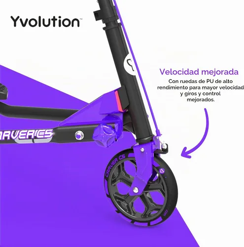 Vista 2 de Yvolution Y Fliker Lift Drift Scooter – 3-Wheel Self-Propelling Wiggle Scooter with Lift Technology, 360° Spinning Handlebars, Foldable, Ages 7+