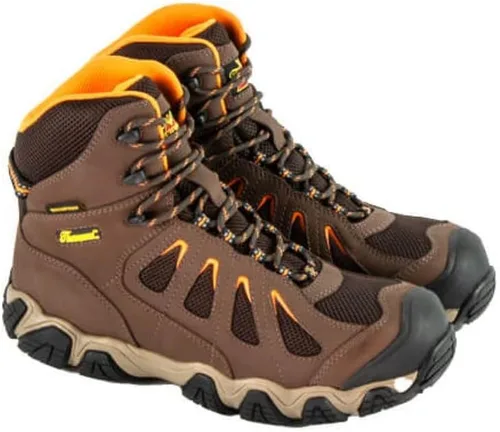 Vista 5 de Thorogood Crosstrex - Botas de senderismo impermeables de 6 pulgadas con punta de seguridad para hombre, cuero transpirable de primera calidad