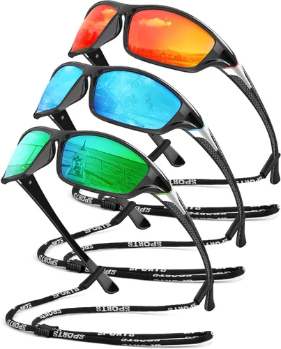 Vista 11 de Gafas de sol polarizadas para hombre, gafas de sol con protección UV400 para conducir, golf, pesca, correr