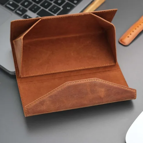 Vista 7 de Egypt Triangle Design - Funda de cuero para lentes de sol y gafas de sol