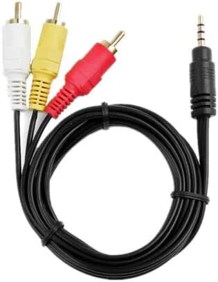 Vista 3 de Cable de 0.138 in a RCA A/V TV Cable para ONN 7 "9" 10" Reproductor de DVD portátil