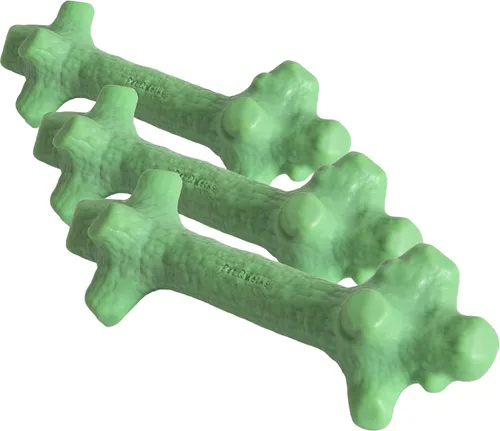 Vista 10 de Pet Qwerks Nylon Stick BarkBone - Juguetes duraderos para perros masticadores agresivos - Sabor menta - 6 pulgadas