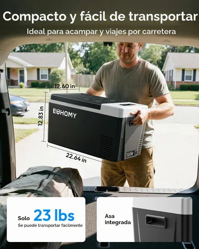 Vista 6 de EUHOMY Refrigerador de 23 cuartos de galón de 12 voltios, congelador