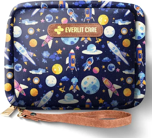 Vista 4 de EVERLIT Care Rescue Pack Kit de primeros auxilios para la familia para niños con 200 piezas de suministros médicos Bolsa de almacenamiento