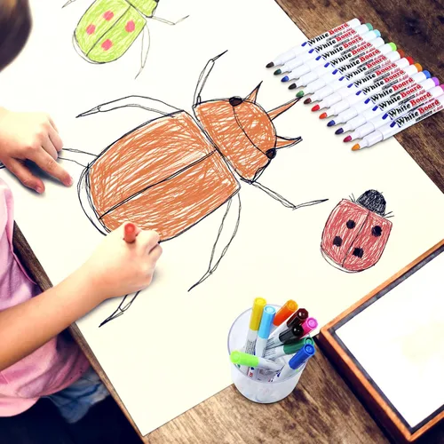 Vista 4 de Teling Paquete de 36 bolígrafos mágicos flotantes para niños, 12 colores, para crear marcadores de pintura al agua con toalla, arte de bricolaje