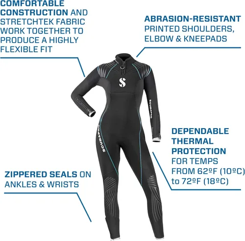 Vista 4 de Scubapro Traje de neopreno para mujer Definition Steamer 0.197 in Turquesa; negro