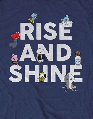 Vista 3 de BT21 BTS Kpop - Camiseta unisex de manga corta de algodón con cuello redondo