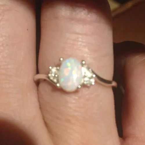Vista 2 de Anillos de joyería de circón para mujer, anillo vintage para mujer
