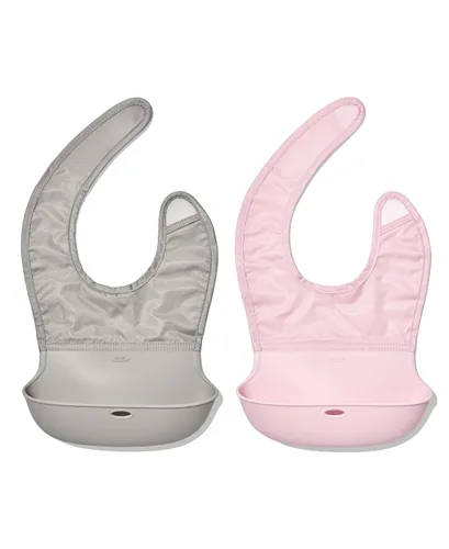 Vista 8 de OXO Tot Babero enrollable, paquete de 2, flor y anochecer