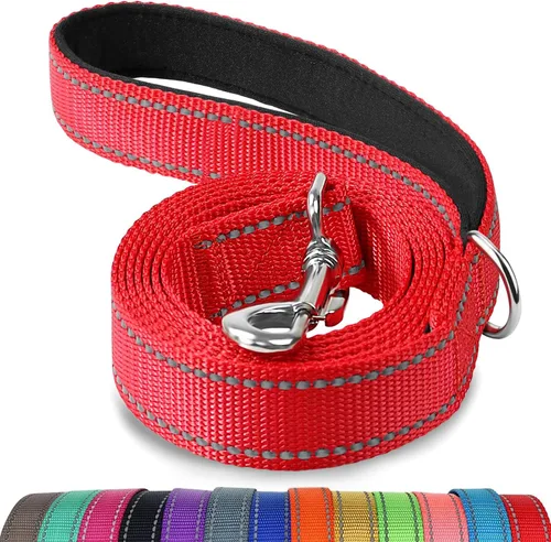 Vista 15 de Joytale - Correa reflectante de doble cara para perro, 6, 5 y 4 pies, resistente de nailon, asa acolchada, para pasear perros pequeños y medianos