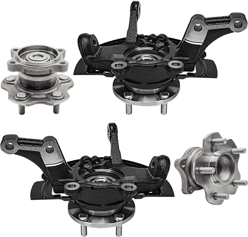 Vista 87 de Detroit Axle - Kit de suspensión delantera 4WD para Nissan Frontier Pathfinder Xterra, 2 cubos de rodamientos de ruedas, 2 brazos de control