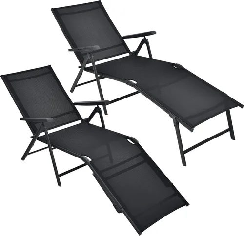 Vista 14 de Tangkula Sillón plegable para exteriores, tumbona reclinable con respaldo ajustable de 5 posiciones y reposapiés de 2 posiciones, no requiere