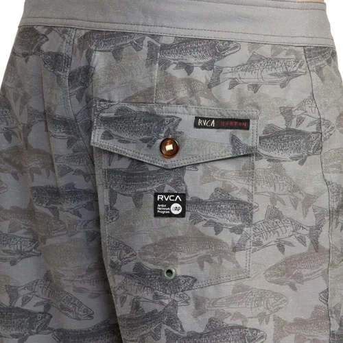 Vista 7 de RVCA Horton Fish - Traje de baño de camuflaje de 17 pulgadas
