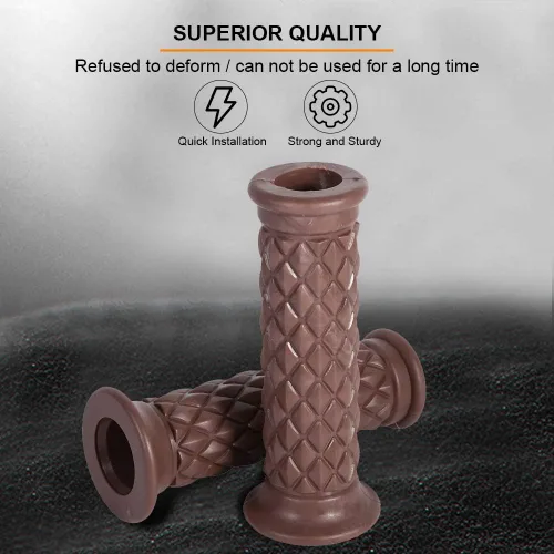 Vista 3 de Manija de hule antideslizante para manubrio de motocicleta 7/8", Marrón