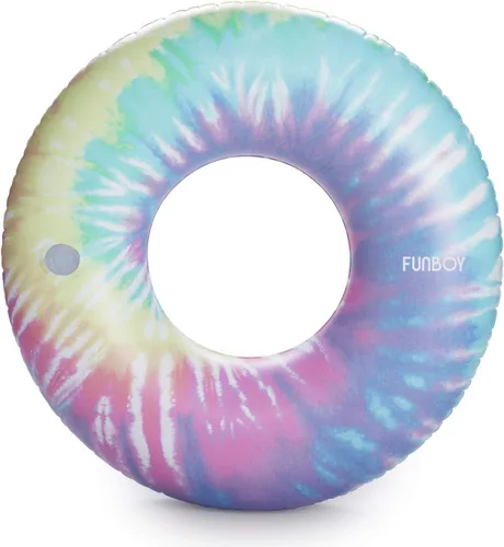 Vista 7 de FUNBOY Flotador tubular inflable tamaño gigante con diseño de conchas de sirena, estilo dona, flotador de piscina de lujo para fiestas de verano