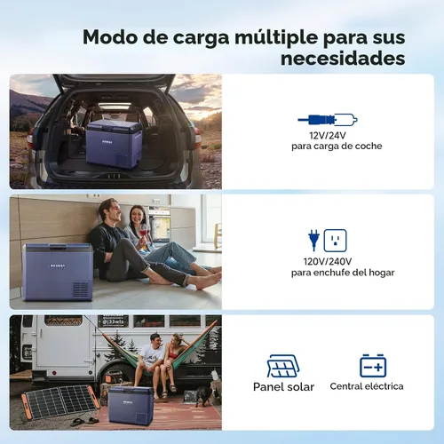 Vista 8 de BODEGACOOLER Refrigerador de coche de 12V, 63 cuartos (60L) IPX4 refrigerador eléctrico impermeable, refrigerador de coche con control por