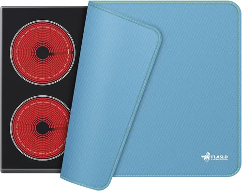 Vista 3 de FLASLD Cubiertas superiores de estufa resistentes al calor de 12 x 15 pulgadas para estufa eléctrica, cubierta de estufa eléctrica ignífuga e