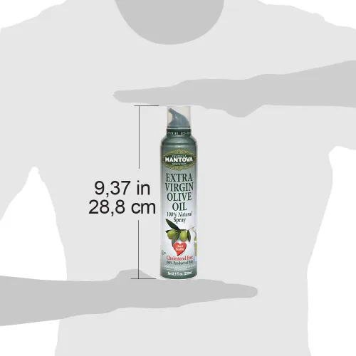 Vista 3 de Mantova Spray de Aceite de Oliva Extra Virgen de 8.5 onzas, Botella de Spray - Controla la Cantidad de Aceite - Ideal para Ensaladas y Cocina